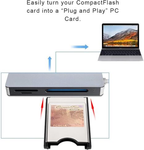 Yunir PCMCIA Memory Card Card Plud PC PLUT and PLAY ADAPTER لفئة S مع مجلد وأسماء الأغنية الصينية دعم in Kuwait