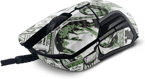 Mayyskins Carbon Fiber Skin متوافق مع منافسة الفولاذ 5 ألعاب الماوس - Phat Cash | واقي ، دائم من ألياف الكربون المحكم | من السهل تطبيق وتغيير الأنماط | صنع في الولايات المتحدة in Saudi Arabia