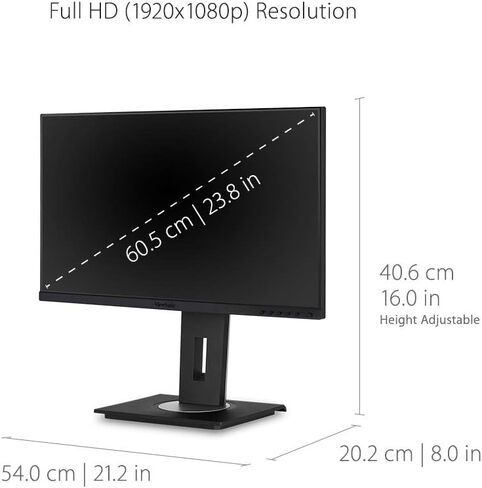 VEALISINCOSINS VG2455 24 IPS IPS 1080P شاشة مع USB C و HDMI و DisplayPort و VGA و 40 درجة في بيئة العمل (متجددة) in Saudi Arabia