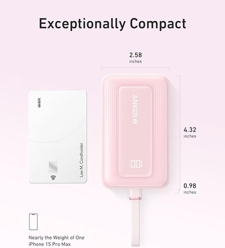 Anker Portable Charger, 10,000mAh 30W Power Bank, USB-C in and Out Fast Charging Battery Pack in Kuwait