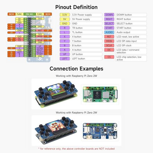 Waveshare 1.3inch LCD Game Console ، متوافقة مع Raspberry PI ، دقة 240x240 ، رقاقة سائق ST7789 المتكاملة ، SPI Communication ، لوحة فقط in Saudi Arabia