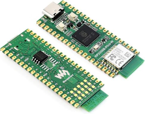 Waveshare RP2350 Microcontroller Development Board RP2350B-Plus-W, Equipped with Raspberry Pi Radio Module 2, Support Wi-Fi and Bluetooth, Built-in 520KB SRAM and 16MB on-chip Flash Memory in Saudi Arabia
