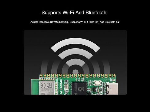 Waveshare RP2350 Microcontroller Development Board RP2350B-Plus-W, Equipped with Raspberry Pi Radio Module 2, Support Wi-Fi and Bluetooth, Built-in 520KB SRAM and 16MB on-chip Flash Memory in Saudi Arabia