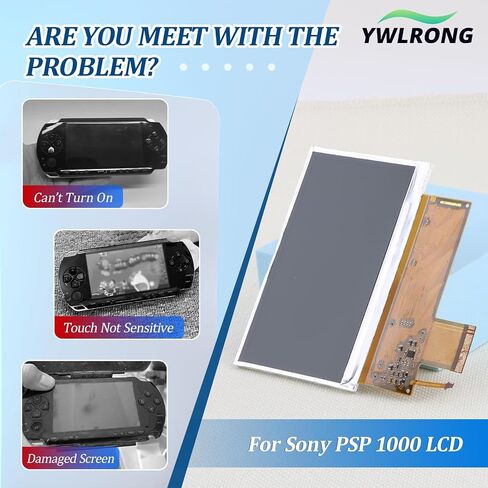for PSP 1000 Screen Replacement for Sony PSP 1000 LCD Display Touch Screen Digitizer Assembly Replacement with Tools(Black in Saudi Arabia