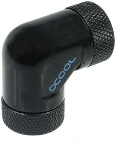 Alphacool 17039 HF L-Connector 90° - G1/4 revolvable - 2X Inner Thread - Deep Black Water Cooling Fittings in Saudi Arabia