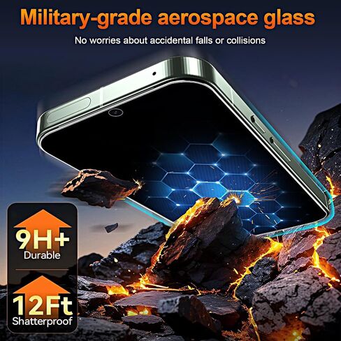 2 + 2 Pack Google Pixel 8 Pro Provacy Provaced Glass Screen Protector + Film Camera Lens [9H Hardness] [3D Curved] لـ Google Pixel 8 Pro Glass Screen Protector [لا يدعم بصمات الأصابع] in Saudi Arabia