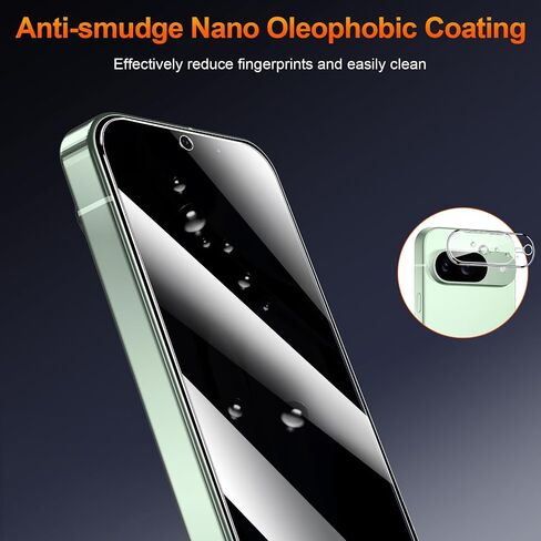 2 + 2 Pack Google Pixel 8 Pro Provacy Provaced Glass Screen Protector + Film Camera Lens [9H Hardness] [3D Curved] لـ Google Pixel 8 Pro Glass Screen Protector [لا يدعم بصمات الأصابع] in Saudi Arabia