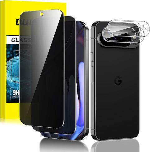 2+2 Pack Google Pixel 8 Pro Privacy Tempered Glass Screen Protector + Camera Lens Film [9H Hardness][3D Curved] for Google Pixel 8 Pro Glass Screen Protector[Does not support fingerprints] in Saudi Arabia