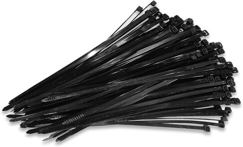 BOUYA Nylon Zip Ties 8" (Pack of 80), 50lb Strength Heavy Duty Industrial Cable Wire Ties,Heavy Duty Industrial - Black in Saudi Arabia