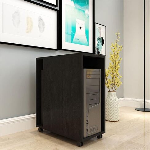 Stand Double-Layer Mobile Host Bracket Bracket Side Office Host Rack Home-Duty Office Host Host Host Host Hister With Wheels Computer Tower Stand (اللون: ب) (ب) (ب) in Kuwait