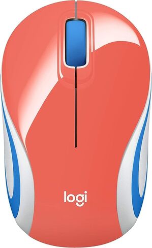 Logitech Wireless Mini Mouse M187 Ultra Portable, 1000 DPI Optical Tracking, 3-Buttons, PC/Mac/Laptop, Compatible with Most Windows and Mac - Black/White (Renewed) in Saudi Arabia