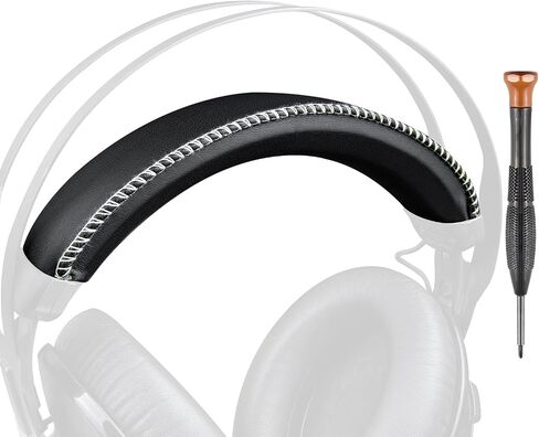 تغطية عقال Soulwit لـ Hyperx Cloud Revolver/Revolver S ، HX-HSCR-GM Cloud Revolver Gaming Headsets ، جزء إصلاح وسادة HeadStrap البديلة-الأسود (الخط الأحمر) in Kuwait