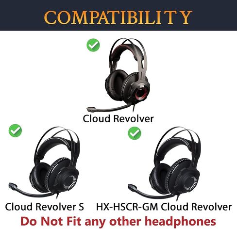 تغطية عقال Soulwit لـ Hyperx Cloud Revolver/Revolver S ، HX-HSCR-GM Cloud Revolver Gaming Headsets ، جزء إصلاح وسادة HeadStrap البديلة-الأسود (الخط الأحمر) in Kuwait