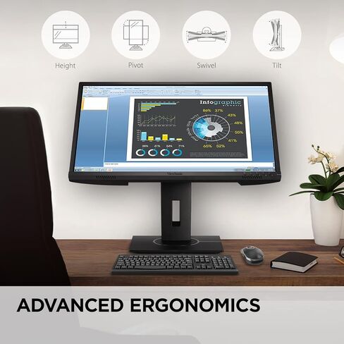 ViewSonic VG2240 22 Inch 1080p Ergonomic Monitor with Integrate USB Hub, HDMI, DisplayPort, VGA Inputs for Home and Office(Renewed) in Saudi Arabia