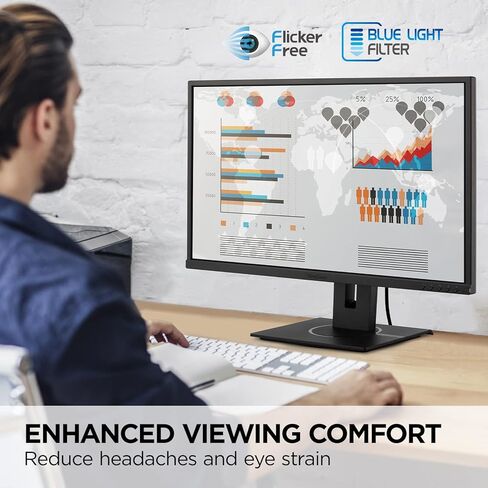 ViewSonic VG2240 22 Inch 1080p Ergonomic Monitor with Integrate USB Hub, HDMI, DisplayPort, VGA Inputs for Home and Office(Renewed) in Saudi Arabia