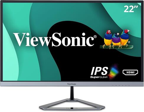 ViewSonic VX2276-SMHD 22in IPS 1080p Frameless LED Monitor HDMI, DisplayPort (Renewed) in Saudi Arabia
