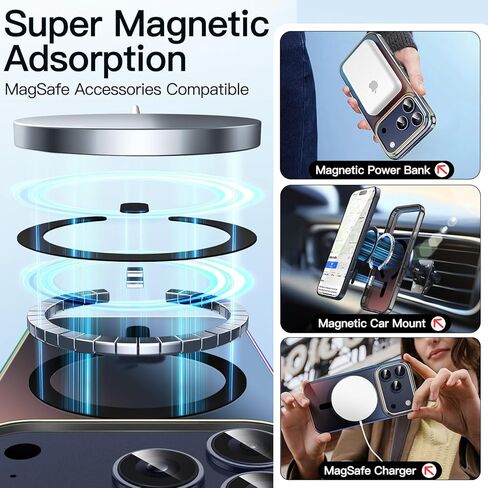 Jetech Iridescent Case لـ iPhone 17 Pro 6.3 بوصة متوافقة مع Magsafe ، والتصميم الفريد والجمالي اللطيف ، والغطاء الهاتفي الظهر الفلورسنت الملون الخلفي (أسود قزحيات) in Kuwait