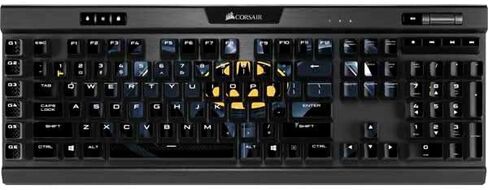 Skinit Decal Skin Compatible with K95 RGB Platinum Mechanical Gaming Keyboard - Officially Licensed Warner Bros The Flash Movie: Batman Multiverse Logos Design in Saudi Arabia