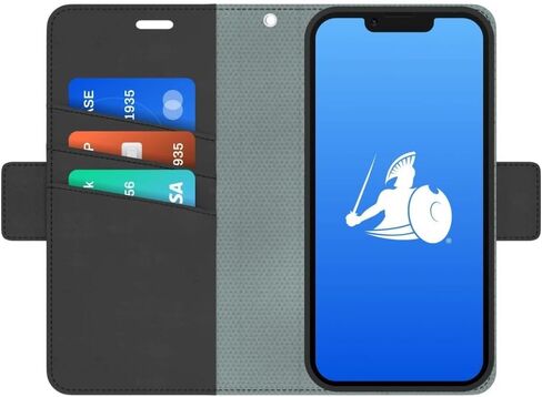 Defendershield EMF Protection & 5G anti IPhone 13 Case - RFID Forting EMF Shield Wallet Wallet مع الإغلاق المغناطيسي (أسود) in Kuwait