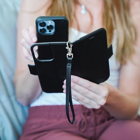 Defendershield EMF Protection & 5G anti IPhone 13 Case - RFID Forting EMF Shield Wallet Wallet مع الإغلاق المغناطيسي (أسود) in Kuwait