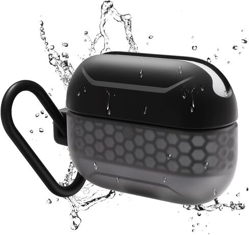 حالة مقاومة للماء لـ AirPods Pro و Airpods Pro 2 Wireless و USB-C شحنها ، وتصميم قطعة واحدة ، وحماية عالية من الإسقاط مع Carabiner (Orange+White) in Saudi Arabia
