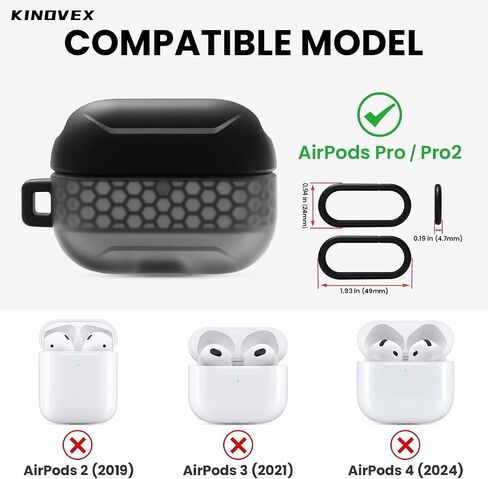 حالة مقاومة للماء لـ AirPods Pro و Airpods Pro 2 Wireless و USB-C شحنها ، وتصميم قطعة واحدة ، وحماية عالية من الإسقاط مع Carabiner (Orange+White) in Saudi Arabia
