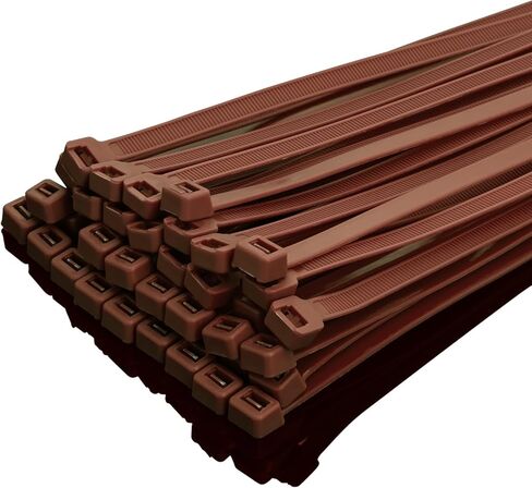 100 PCS 8 inch Cable Zip Ties Heavy Duty, 120 lbs Tensile Strength, Self-Locking Premium Plastic Cable Wire Ties for Indoor and Outdoor (Red) in Kuwait