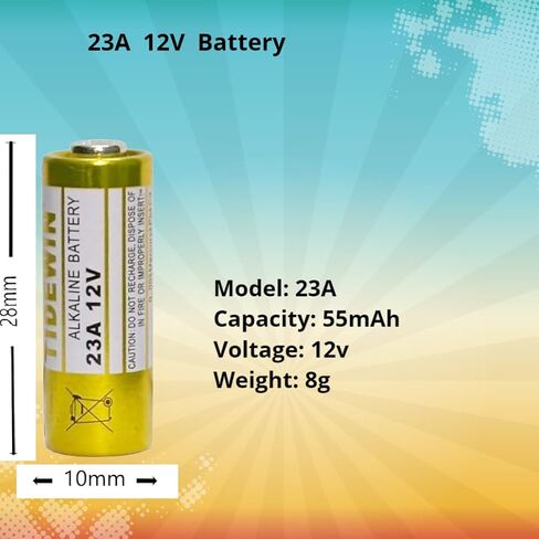23A 12V Battery, A23 23a Alkaline Battery,Long Lasting for Doorbells and Remote Controls(5 Count) in Saudi Arabia