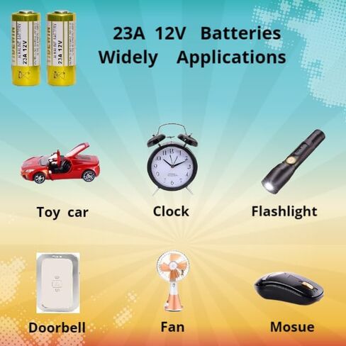 23A 12V Battery, A23 23a Alkaline Battery,Long Lasting for Doorbells and Remote Controls(5 Count) in Saudi Arabia