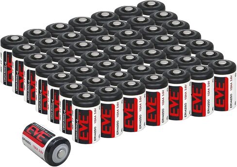 50 Pack ER14250 1/2AA 3.6V Lithium Battery 1200mAh for Dog Collars, Baby Movement Monitor and More(Non-Rechargeable) in Saudi Arabia