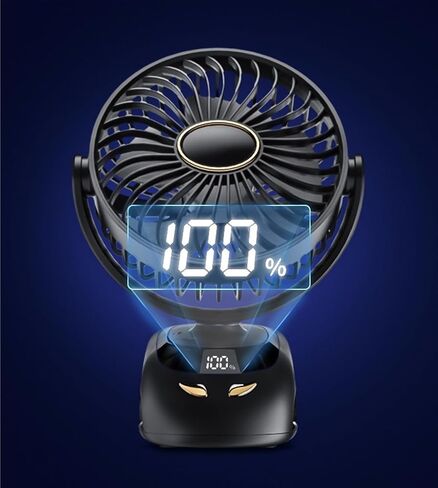 Ajmipo Clip Fan USB Mini Portable Charging Small Fan Desktop Student Student (Black ، 23 * 17 * 9cm) in Saudi Arabia