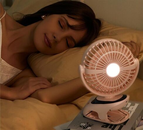 Ajmipo Clip Fan USB Mini Portable Charging Small Fan Desktop Student Student (Black ، 23 * 17 * 9cm) in Saudi Arabia