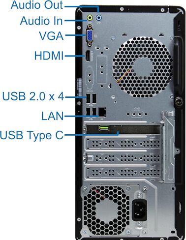 HP 290 G9 Pro Tower Desktop ، Intel Core I3-13100 (Beats I5-12400-T) ، RAM 16GB ، 1TB NVME SSD ، HDMI ، VGA ، WI-FI ، Bluetooth ، Windows 11 Pro ، Computer in Kuwait