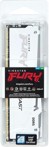 Kingston Fury Beast White RGB 16GB 6000MT/s DDR5 CL30 DIMM Desktop Gaming Memory Single Module AMD Expo/Intel XMP - KF560C30BWEA-16 in Saudi Arabia