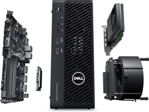 Dell Precision 3260 Screpact Workstation Desktop (2022) | Core I9-12900 - 512GB SSD + 256GB SSD DRIVE - 64GB RAM | 16 نوى @ 5.1 جيجاهرتز وين 11 Pro Black (متجدد) in Kuwait