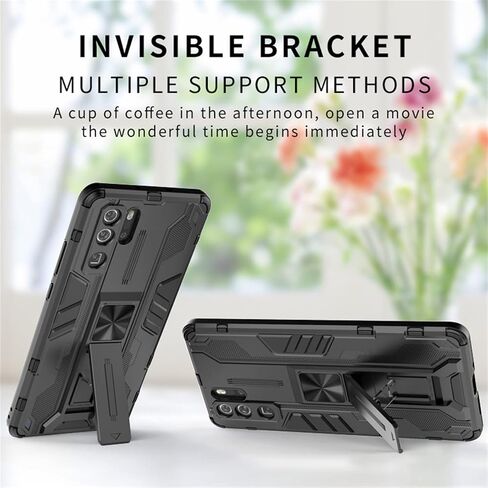 Asuwish Phone Case for Huawei P30 Pro with Tempered Glass Screen Protector Cover and Slim Stand Hybrid Rugged Magnetic Back Film Cell Mobile Accessories Hawaii P30Pro P 30 Pro30 Women Men Black in Kuwait