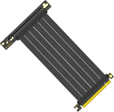 PCI-E 4.0 X16 تمديد بطاقة الكابلات البارز محمية مرنة 90 درجة التثبيت على مستوى GPU سلك أبيض/أبيض (PCI-E 4.0 ، Black-15cm) in Saudi Arabia