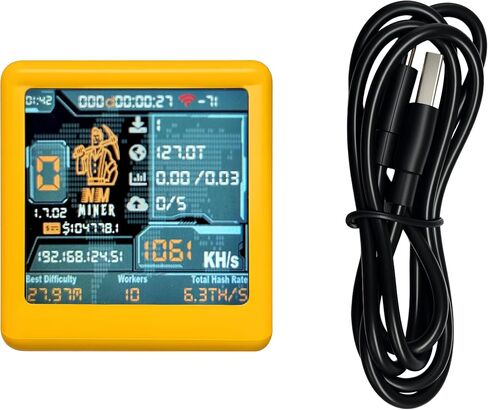 Heltec NM -TV 154 - ESP32 TFT Bitcoin Solo Lottery Miner 1.54 بوصة هدية ذكية سطح المكتب الصغيرة على مدار الساعة 1060 كيلو شيرت/ثانية ، و 2000 ٪ دفعة فوز ، واي فاي/بلي ، لا يوجد أي جهاز كمبيوتر مطلوب in Kuwait