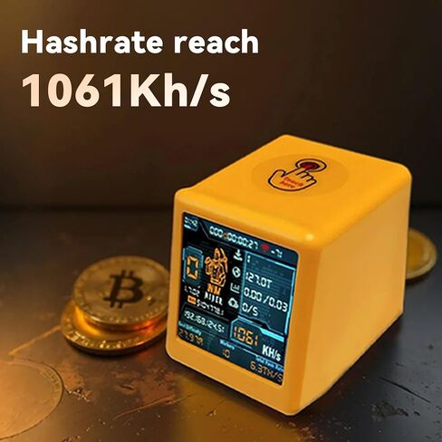 Heltec NM -TV 154 - ESP32 TFT Bitcoin Solo Lottery Miner 1.54 بوصة هدية ذكية سطح المكتب الصغيرة على مدار الساعة 1060 كيلو شيرت/ثانية ، و 2000 ٪ دفعة فوز ، واي فاي/بلي ، لا يوجد أي جهاز كمبيوتر مطلوب in Kuwait