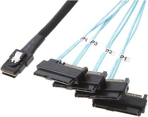 S/AS 36P SFF-8087 to SFF-8482 S/AS 29+15P SATA Data Transmit Cord Adapter Wire Converter for Server Computer Cord(1m) in Saudi Arabia