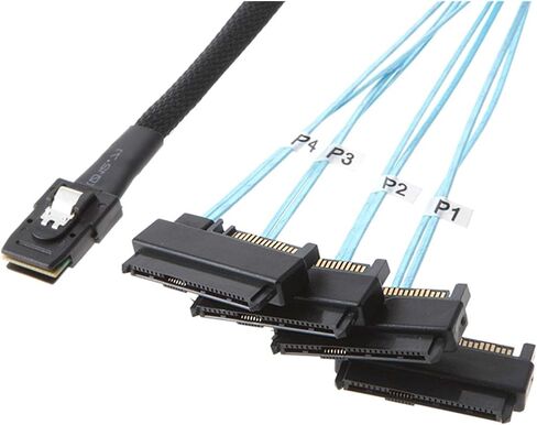 S/AS 36P SFF-8087 to SFF-8482 S/AS 29+15P SATA Data Transmit Cord Adapter Wire Converter for Server Computer Cord(1m) in Saudi Arabia