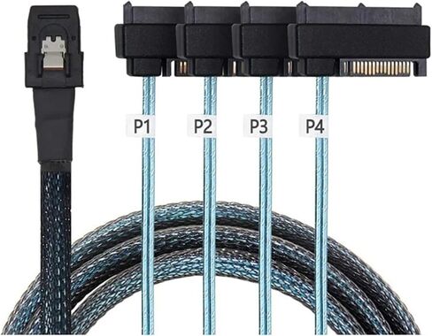 S/AS 36P SFF-8087 to SFF-8482 S/AS 29+15P SATA Data Transmit Cord Adapter Wire Converter for Server Computer Cord(1m) in Saudi Arabia