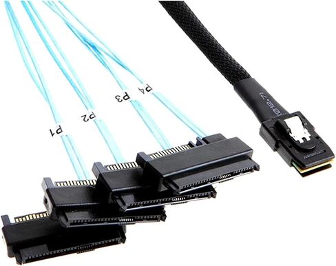 S/AS 36P SFF-8087 to SFF-8482 S/AS 29+15P SATA Data Transmit Cord Adapter Wire Converter for Server Computer Cord(1m) in Saudi Arabia
