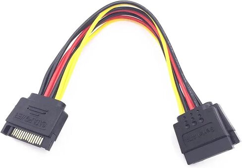 SATA II Hard Disk Power 15Pin SATA Male to 2 Female 15Pin Power HDD Splitter h&*igh qu>ality Y 1 to 2 Extension Cable 20CM(1pcs) in Saudi Arabia