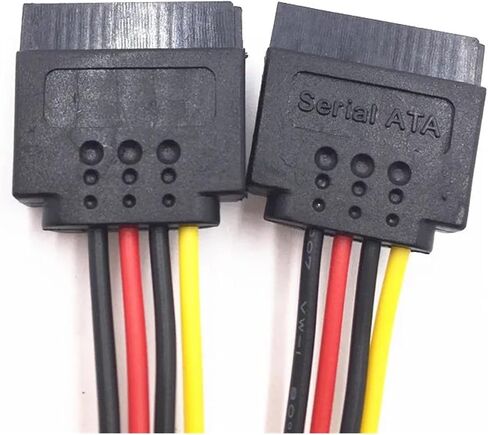 SATA II Hard Disk Power 15Pin SATA Male to 2 Female 15Pin Power HDD Splitter h&*igh qu>ality Y 1 to 2 Extension Cable 20CM(1pcs) in Saudi Arabia