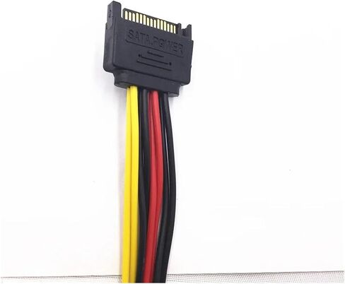 SATA II Hard Disk Power 15Pin SATA Male to 2 Female 15Pin Power HDD Splitter h&*igh qu>ality Y 1 to 2 Extension Cable 20CM(1pcs) in Saudi Arabia