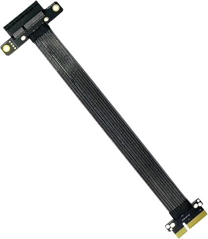 PCI-E 4.0 إلى X4 16x كابل التمديد الناهض Gen4 PCIe Extender مرنة سلك مطلي بالفضة لمحول GPU SSD (15 سم ، x4 إلى 4x) in Saudi Arabia