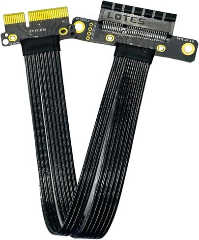 PCI-E 4.0 إلى X4 16x كابل التمديد الناهض Gen4 PCIe Extender مرنة سلك مطلي بالفضة لمحول GPU SSD (15 سم ، x4 إلى 4x) in Saudi Arabia