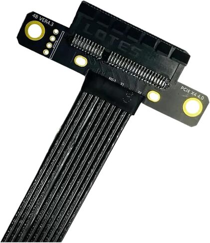 PCI-E 4.0 إلى X4 16x كابل التمديد الناهض Gen4 PCIe Extender مرنة سلك مطلي بالفضة لمحول GPU SSD (15 سم ، x4 إلى 4x) in Saudi Arabia