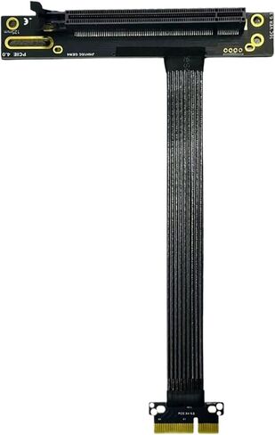 PCI-E 4.0 إلى X4 16x كابل التمديد الناهض Gen4 PCIe Extender مرنة سلك مطلي بالفضة لمحول GPU SSD (15 سم ، x4 إلى 4x) in Saudi Arabia